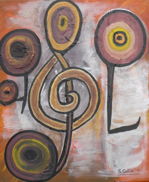 Cle De Sol, Painting by Sylvie Collin Artmajeur