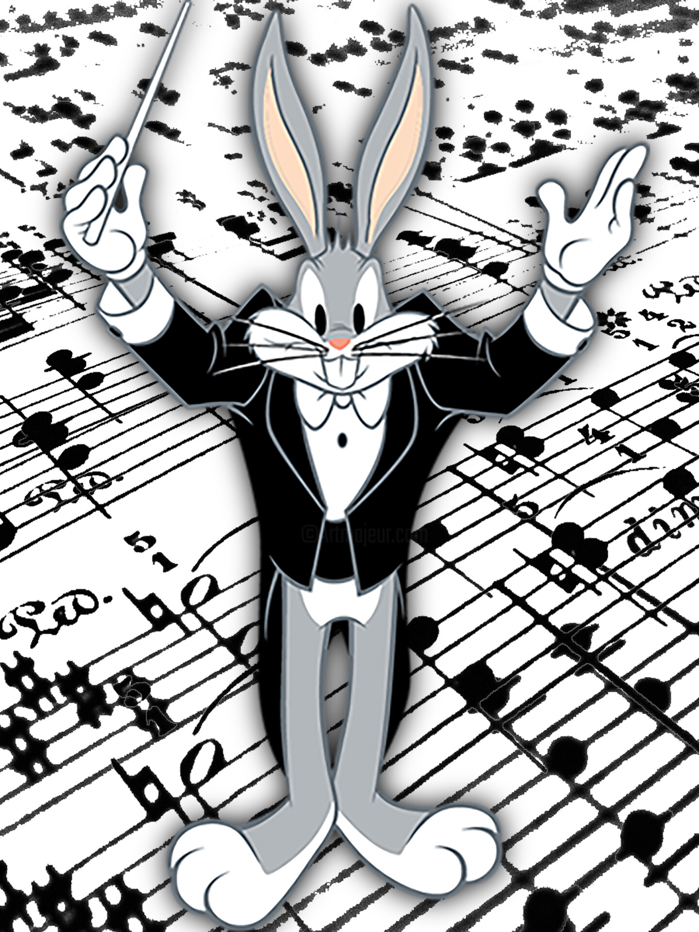 Bugs Bunny Pop Art Music Conductor Funny, Painting by Tony Rubino |  Artmajeur