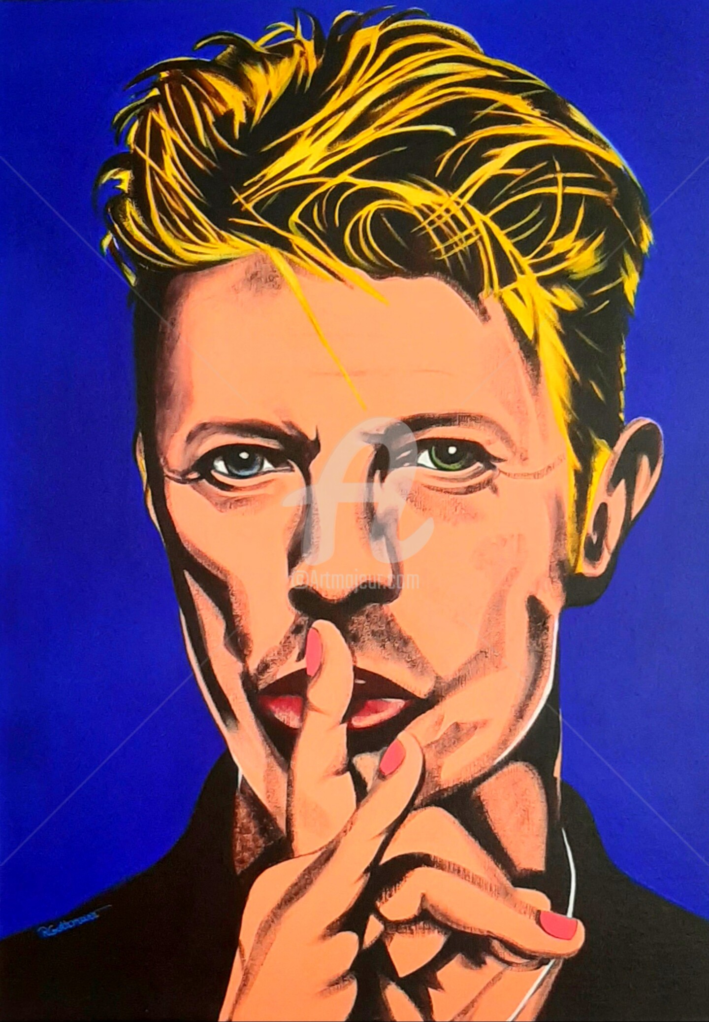 Mes Destruir Desgracia David Bowie (Pop Art), Painting by Régine Guthmann | Artmajeur