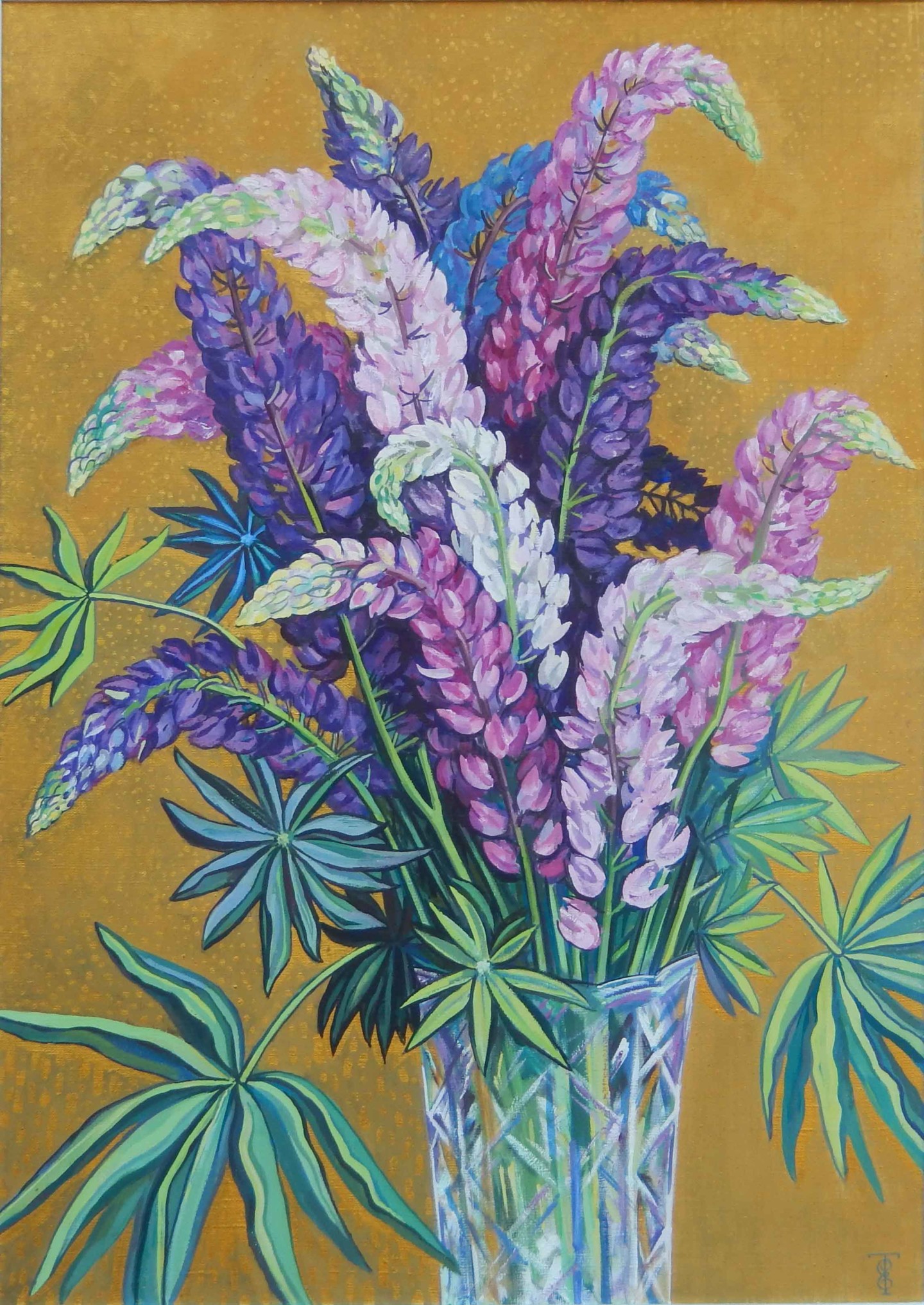 Букет люпинов рисунок