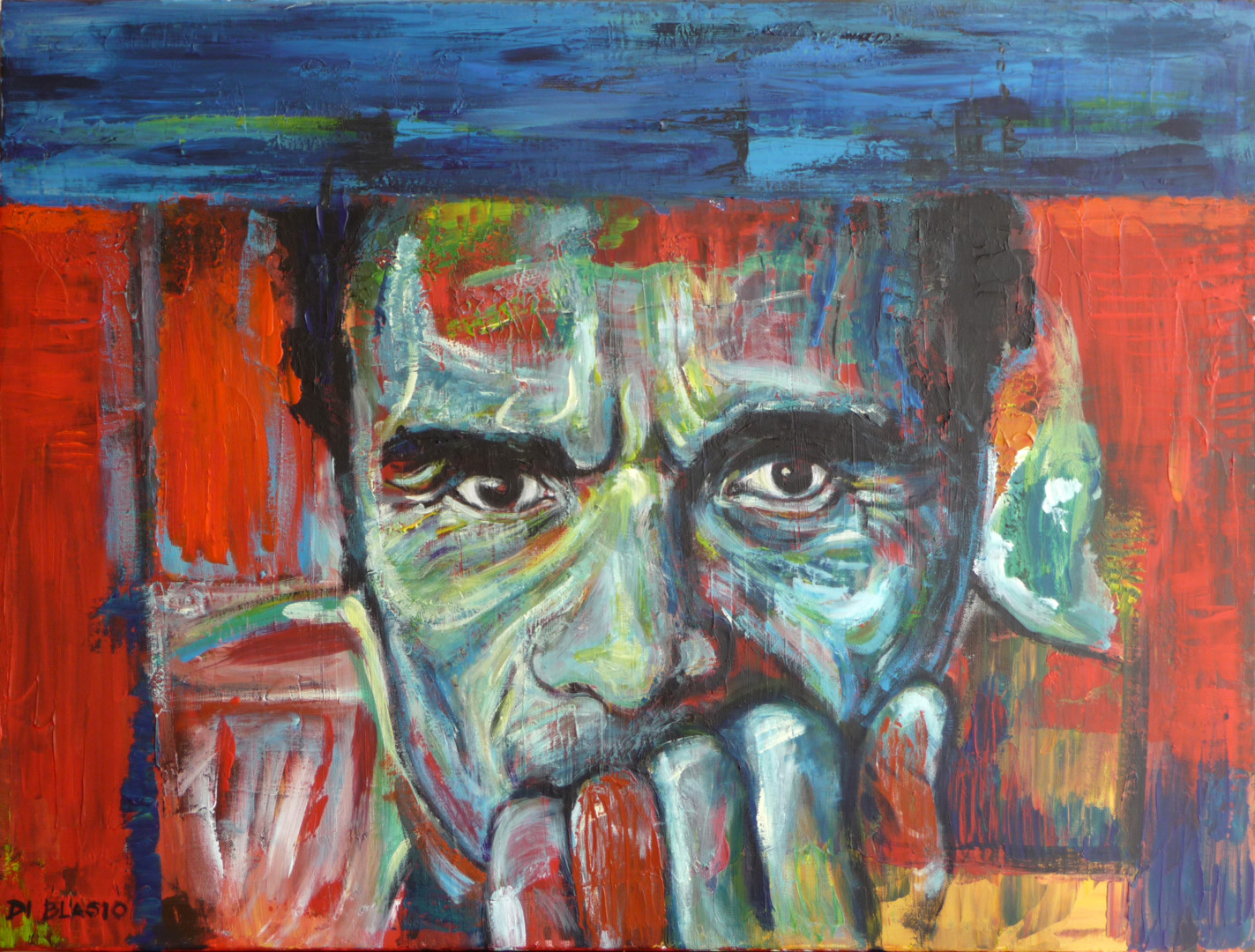 Ritratto di Pier Paolo Pasolini Pittura da Valeria Di Blasio Artmajeur