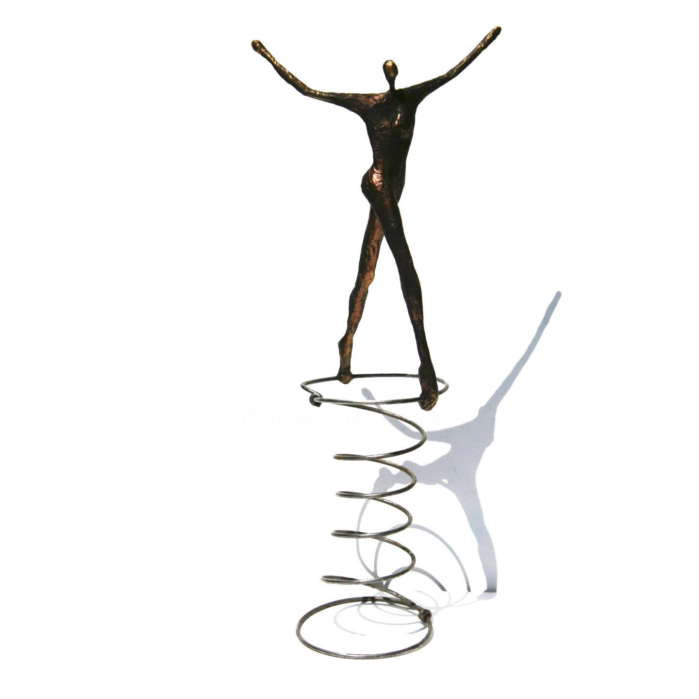 Liberté Chérie, Danseuse Sur Ressort, Sculpture par Vanessa Renoux Artmajeur