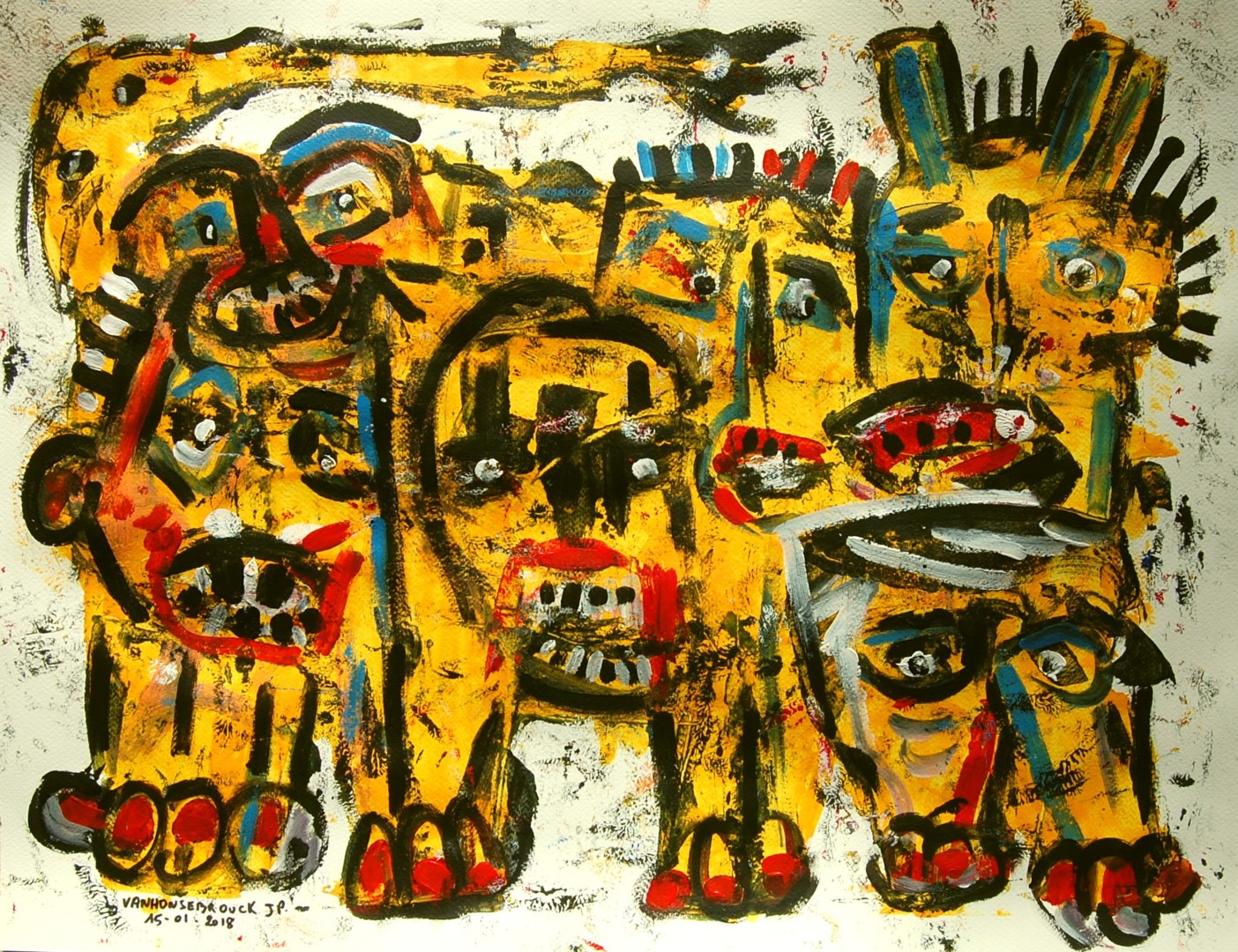 Art brut n5 Painting by JeanPierre Vanhonsebrouck Artmajeur