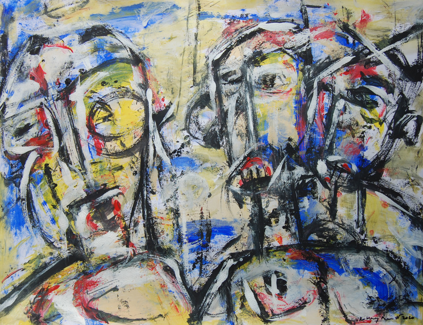 art brut n 1249 Peinture par JeanPierre Vanhonsebrouck Artmajeur