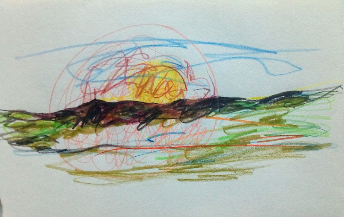Photo libre de droit de Abstrait Coloré Montagne Et Terrain Paysage Sur Fond De Peinture Aquarelle Illustration banque d'images et plus d'images libres de droit de Abstrait - iStock