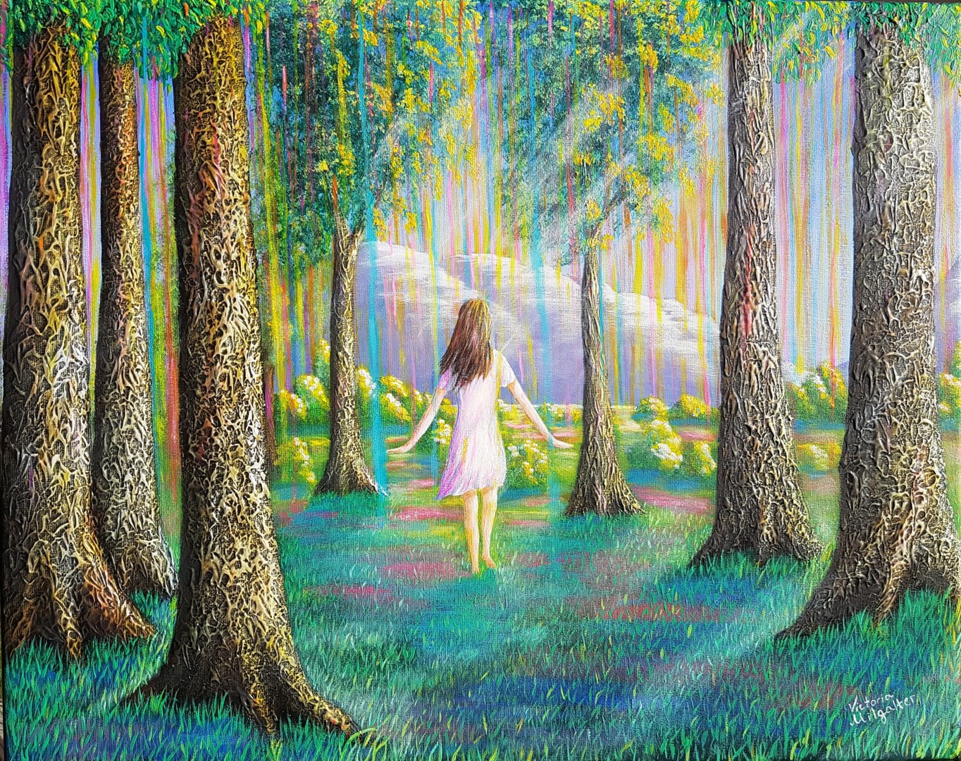 Rainbow Rain Painting By Victoria Milgalter Artmajeur Rainbow Rain Painting By Victoria Milgalter Artmajeur