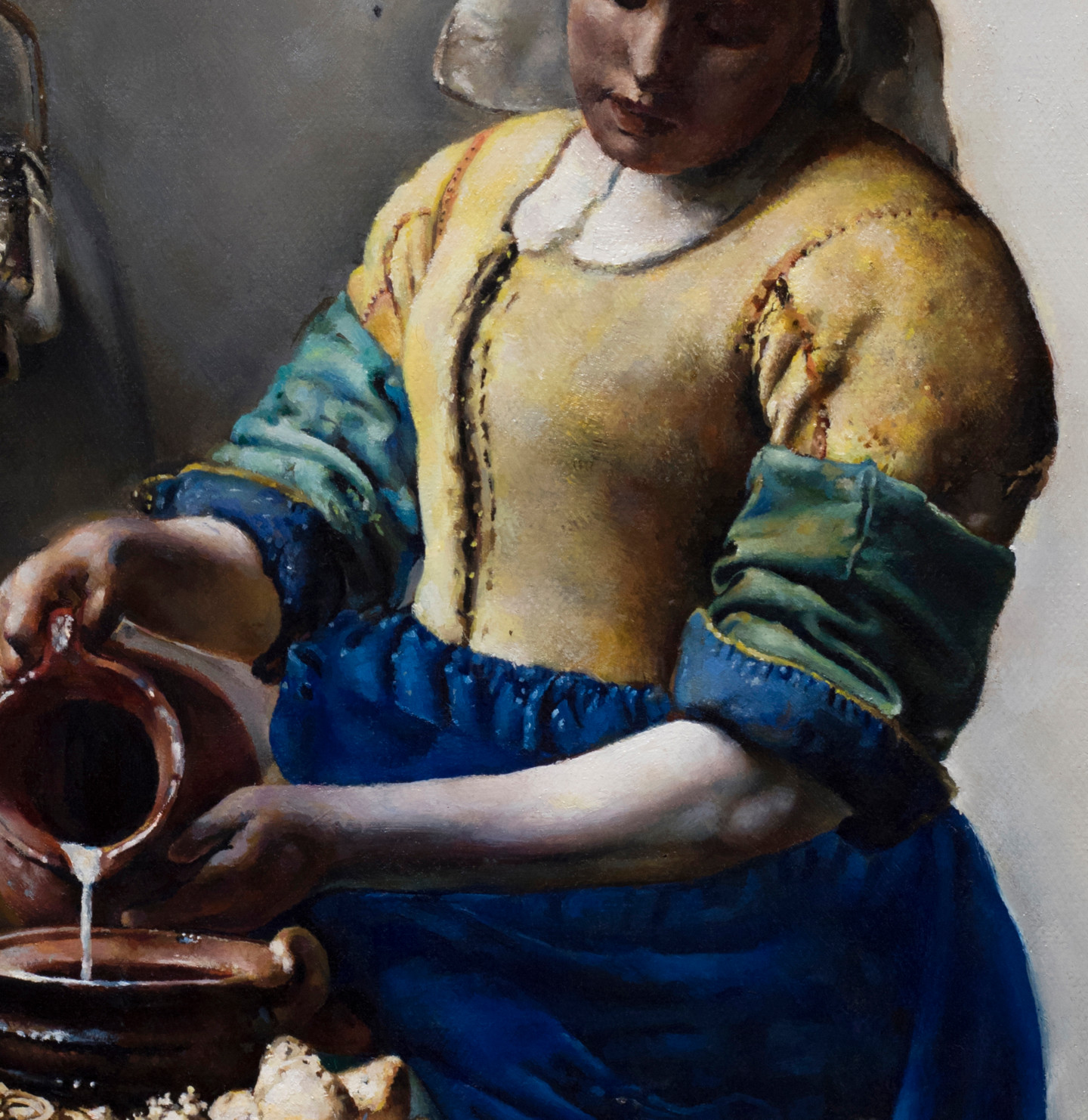 The Milkmaid Johannes Vermeer (Master , Painting by Victoria Yu Artmajeur