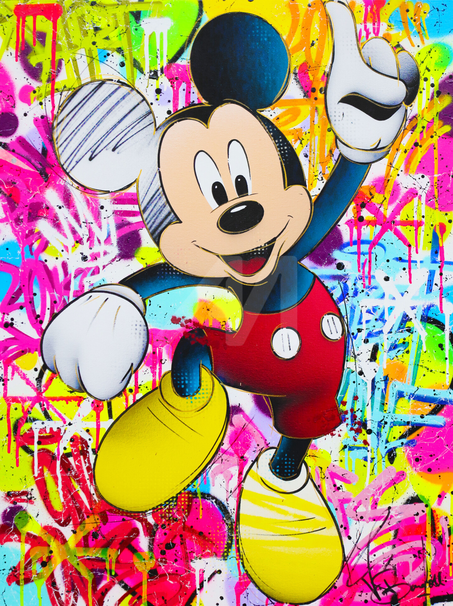Mickey Mouse Painting, Peinture par Vincent Bardou Artmajeur