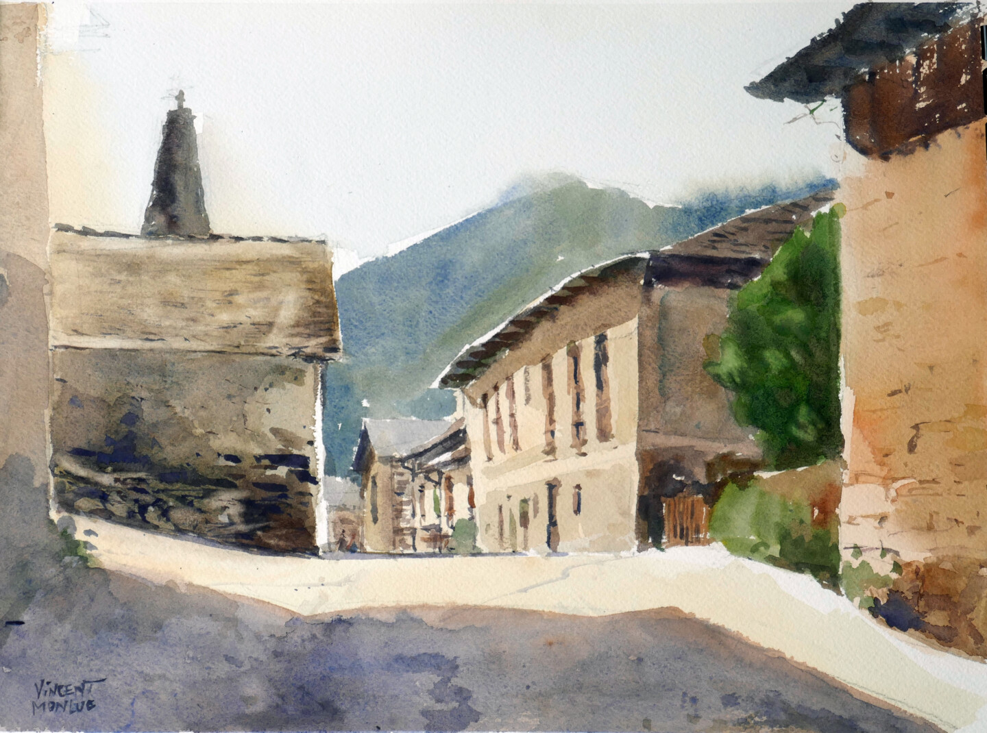 Camino Frances Après Las Herrerias, Malerei von Vincent Monluc Artmajeur