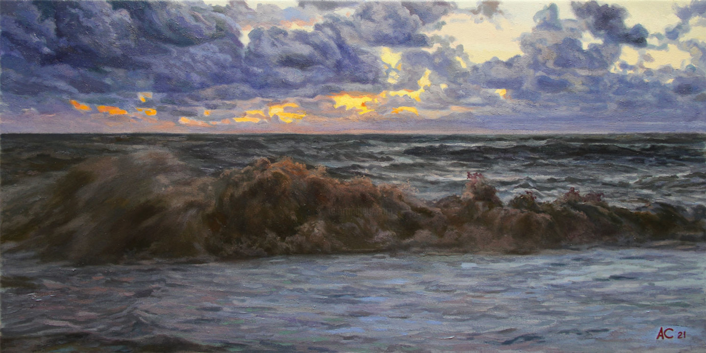 художник кулагин астрахань. спокойный морской прибой. о море море шумит прибой. соленый прибой. море, волны.