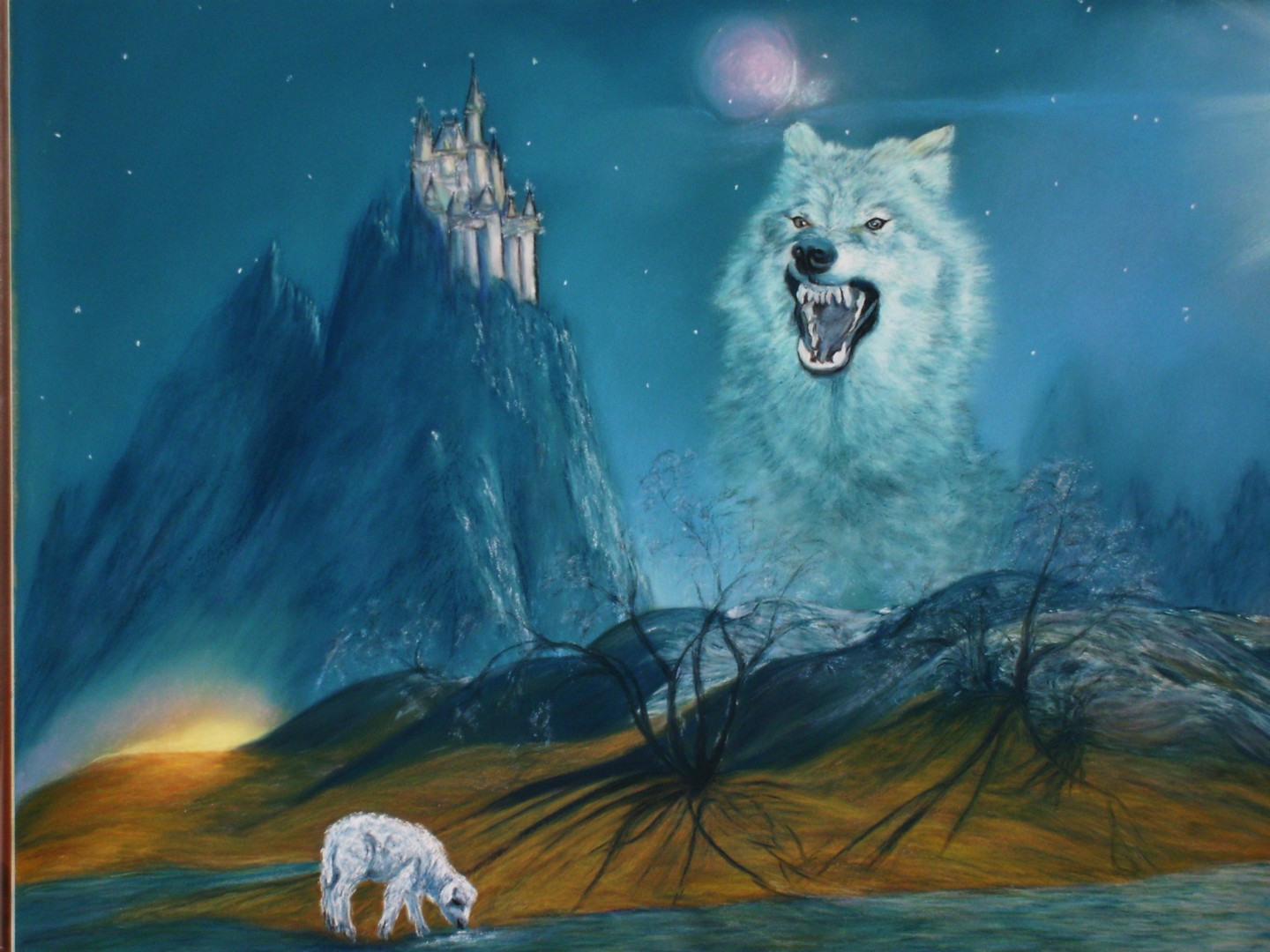 Le Loup Et L' Agneau, Peinture par Yva Arvis Artmajeur