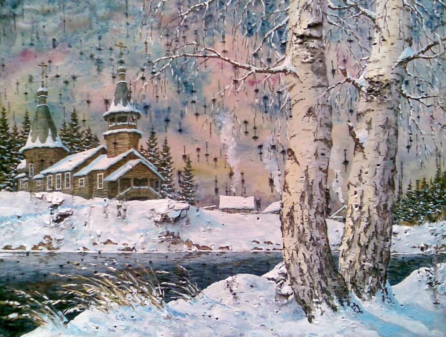 Сибирский пейзаж картина