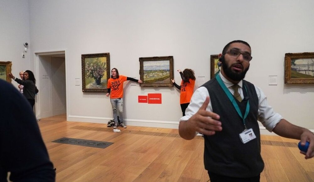 Just Stop Oil found guilty of criminal damage for sticking to Van Gogh painting