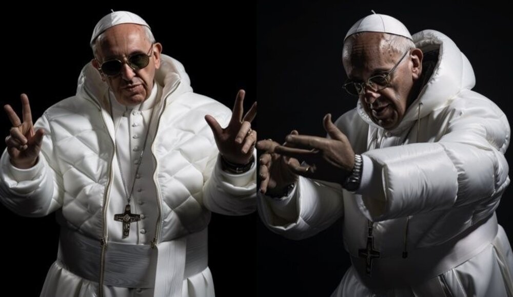 The photo of Pope Francis wearing a fashionable puffy jacket is a fake!