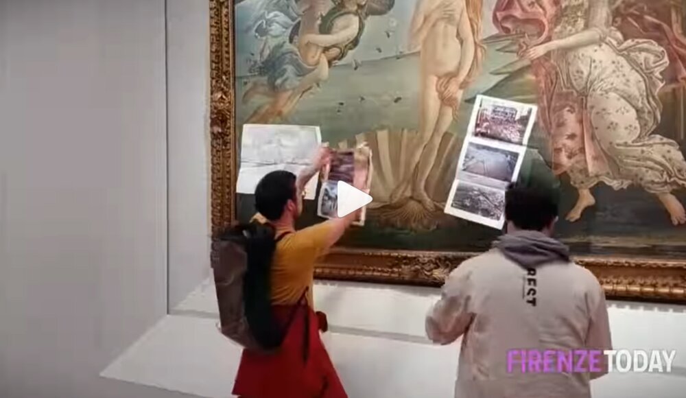 Climate Activists Target Botticelli's 'Venus' in Protest