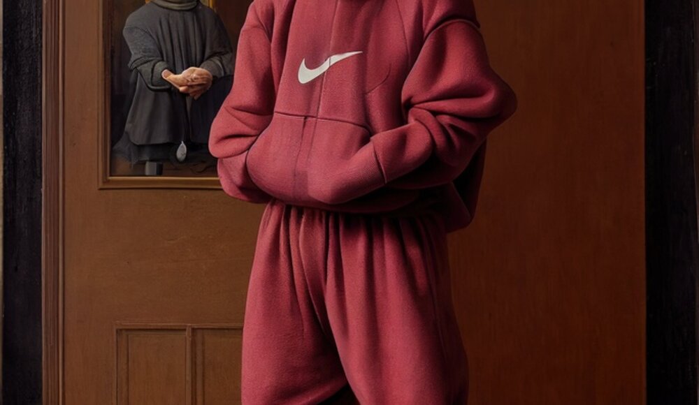 AI artist mixes renaissance clothes with Nike streetwear