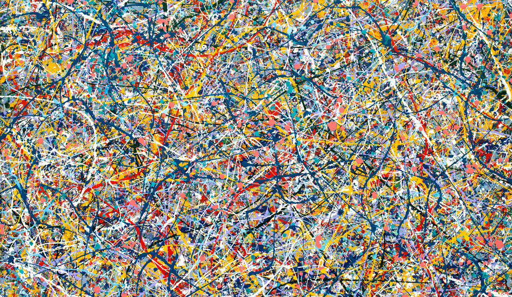 Pollock's dripping in the artworks of Artmajeur's artists