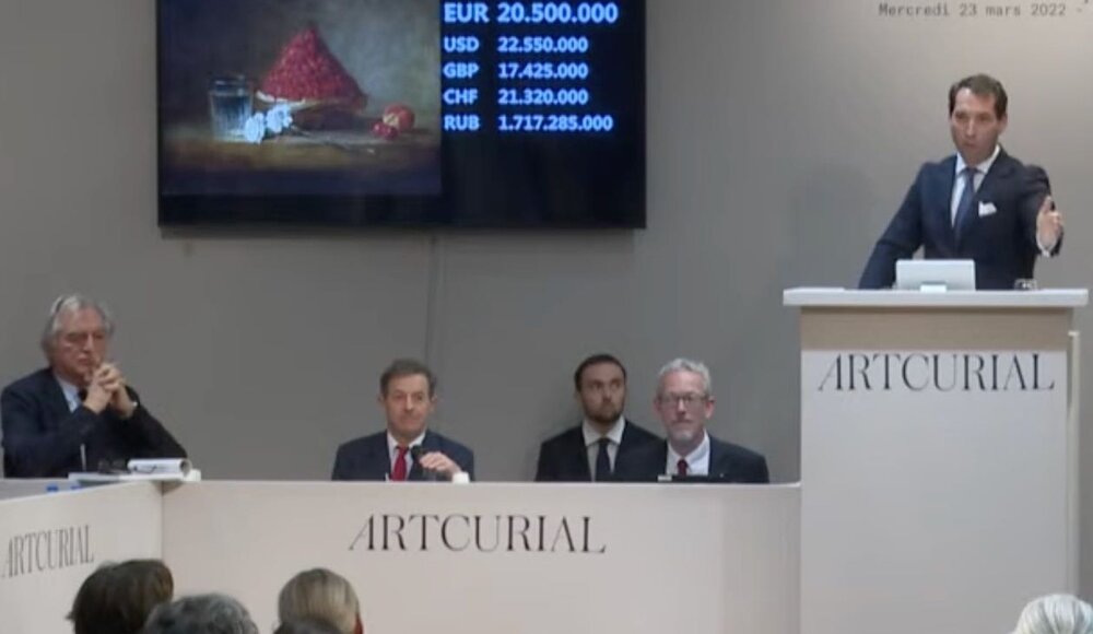 Louvre, bir Chardin tablosunun satın alınması için 24,4 milyon Euro (26,8 $) rekor satışını engelledi.