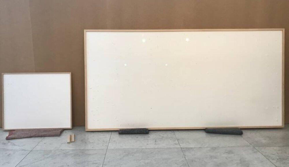 After receiving over $ 84,000 in cash to create a work of art for a Danish museum, the artist returns them two white canvases