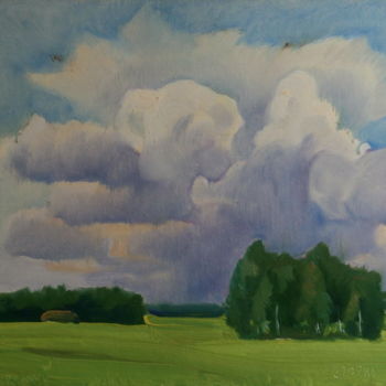 Pintura titulada "The cloud" por Valerii Klenov, Obra de arte original, Oleo