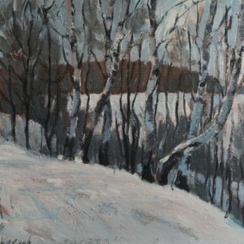 Malarstwo zatytułowany „Bitsa Park in winter” autorstwa Валерий Кленов, Oryginalna praca, Olej