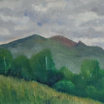 Painting titled "the-hill-bailey (tr…" by Valerii Klenov, Original Artwork, Oil