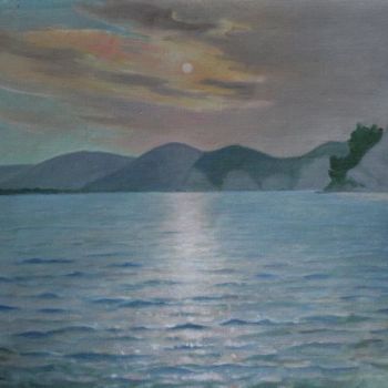 Pittura intitolato "calm-sea" da Valerii Klenov, Opera d'arte originale, Olio