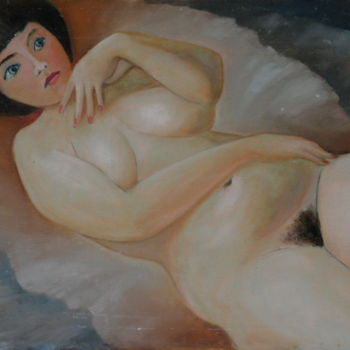 Schilderij getiteld "Jeanette" door Valerii Klenov, Origineel Kunstwerk, Olie