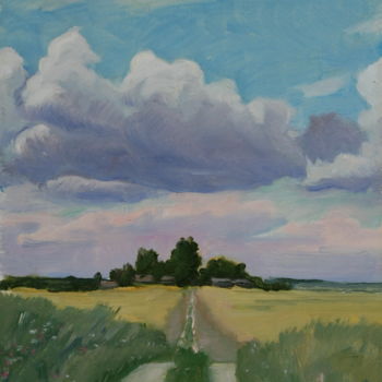 Pittura intitolato "Clouds.jpg" da Valerii Klenov, Opera d'arte originale, Olio