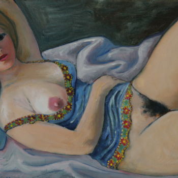 Schilderij getiteld "Emma" door Valerii Klenov, Origineel Kunstwerk, Olie
