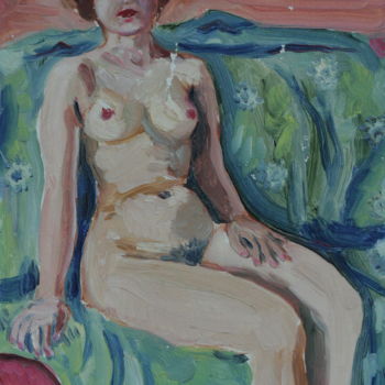 Painting titled "Maria" by Valerii Klenov, Original Artwork, Oil