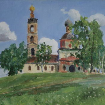 Malerei mit dem Titel "la iglesia de la Vi…" von Valerii Klenov, Original-Kunstwerk, Öl