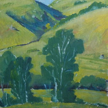 Painting titled "Akutai-mountains" by Valerii Klenov, Original Artwork, Oil