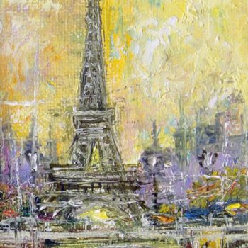 Картина под названием "Париж" - Юнис Еникеев, Подлинное произведение искусства, Масло
