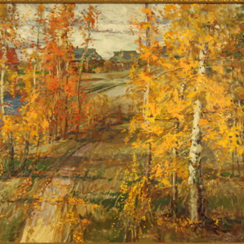 Картина под названием "Осень" - Сергей Антонов, Подлинное произведение искусства