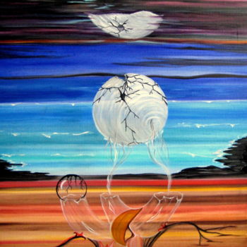 Malarstwo zatytułowany „Levitation” autorstwa Johnny, Oryginalna praca, Olej