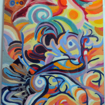 Malerei mit dem Titel "El Caballo" von Lana, Original-Kunstwerk, Pastell