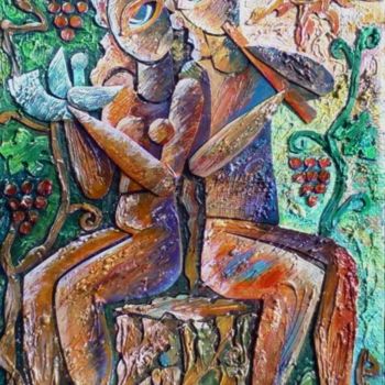 Ζωγραφική με τίτλο "Դրախտում/ В Раю" από Artyom Ghazaryan, Αυθεντικά έργα τέχνης, Λάδι