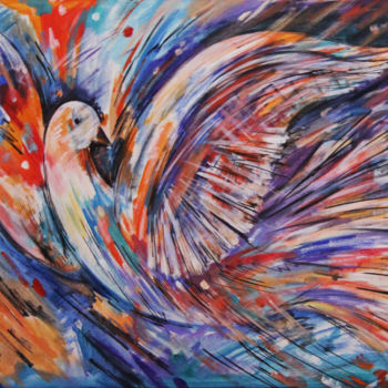 Painting titled "голубь мира" by Artyom Ghazaryan, Original Artwork, Other