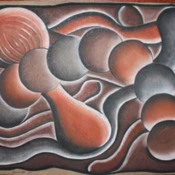 Картина под названием "Bolas" - Ocarrillo, Подлинное произведение искусства, Масло
