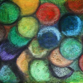Картина под названием "pelotas de colores" - Ocarrillo, Подлинное произведение искусства