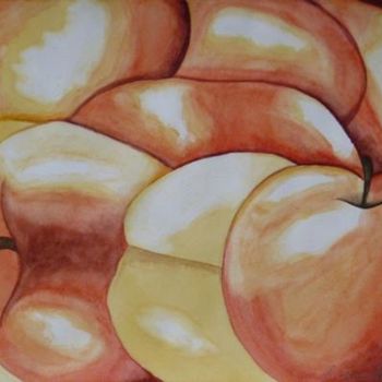Peinture intitulée "Manzanas" par Ocarrillo, Œuvre d'art originale, Huile