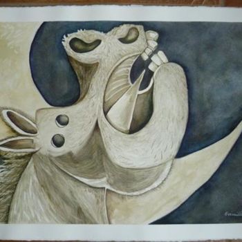 Peinture intitulée "Reinterpretando a P…" par Ocarrillo, Œuvre d'art originale, Huile