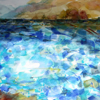 Pintura titulada "ocarrillo-azul-de-m…" por Ocarrillo, Obra de arte original