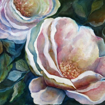 Pintura titulada "ocarrillo-rosasde-c…" por Ocarrillo, Obra de arte original