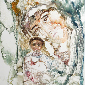Estampas & grabados titulada "ocarrillo-serenidad…" por Ocarrillo, Obra de arte original