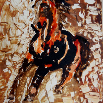 Estampas & grabados titulada "ocarrillo-alazan.jpg" por Ocarrillo, Obra de arte original