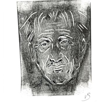 Gravures & estampes intitulée "Sean 2" par Victor Shefer, Œuvre d'art originale, Linogravures