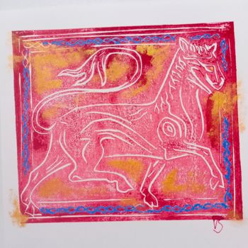 Printmaking titled "Creature from Manus…" by Victor Shefer, Original Artwork, Linocuts