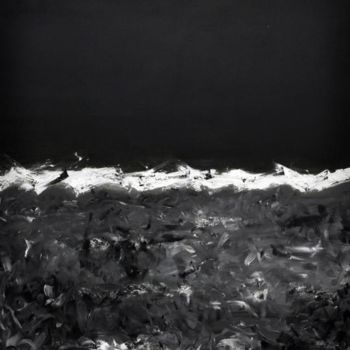 Peinture intitulée "Au loin" par David Richard, Œuvre d'art originale, Huile
